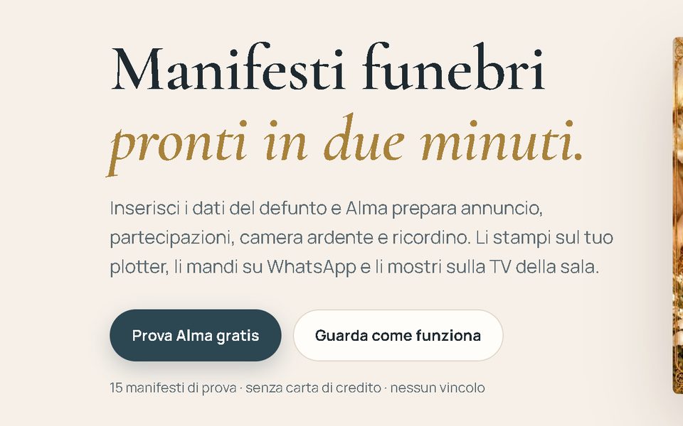 Schermata di Alma Memento