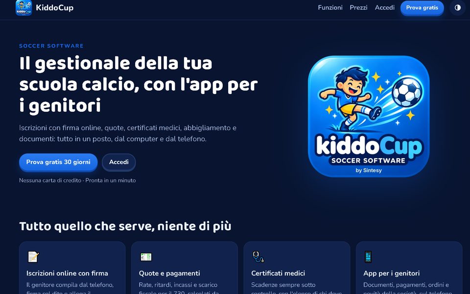 Schermata di KiddoCup